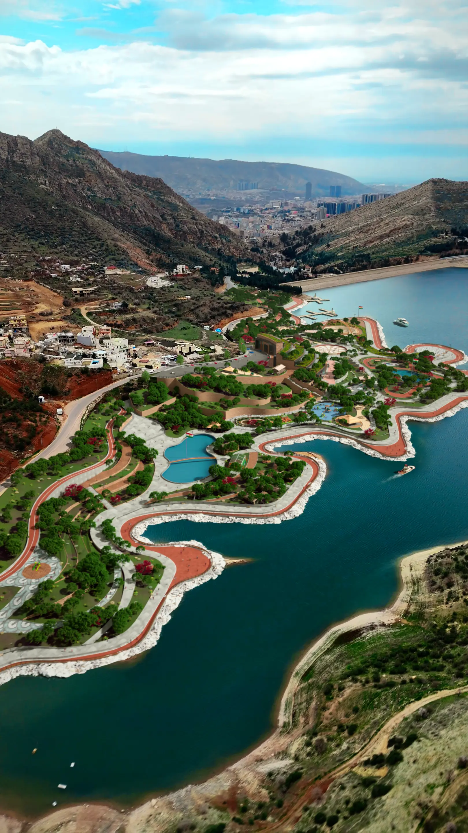 Duhok Waterfront Promenade family recreation area