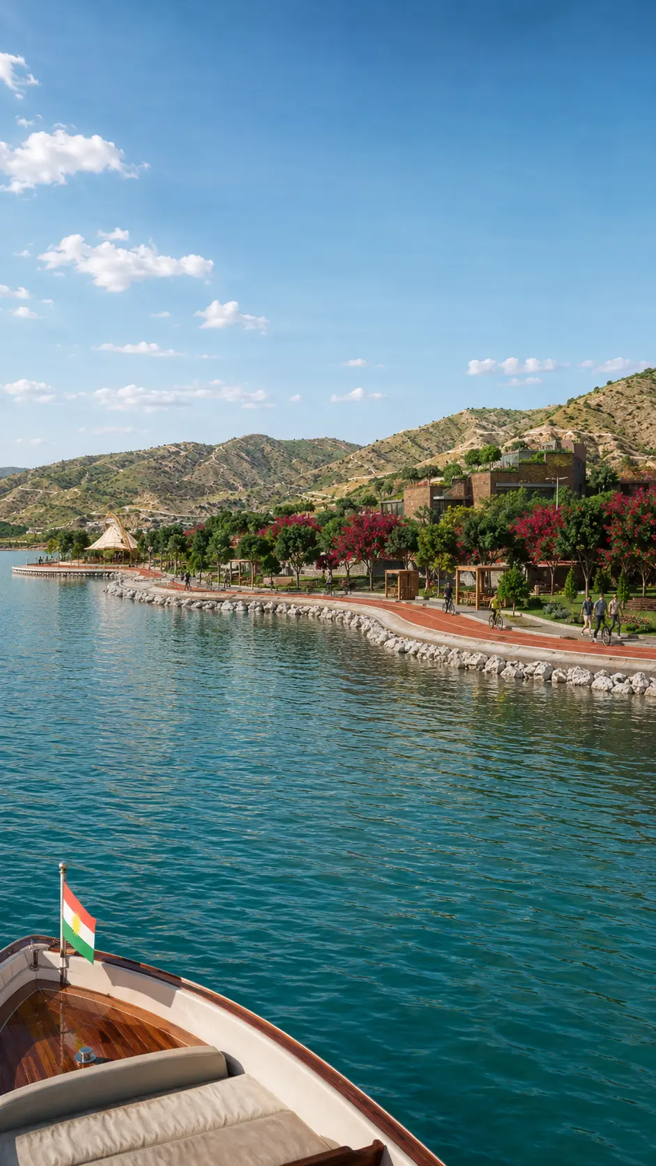 Duhok Waterfront Promenade illuminated shoreline route